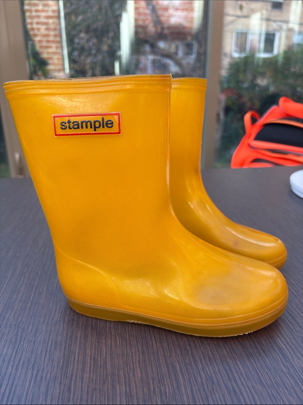 Japanese Brand Stample Yellow Kids Rain Boots